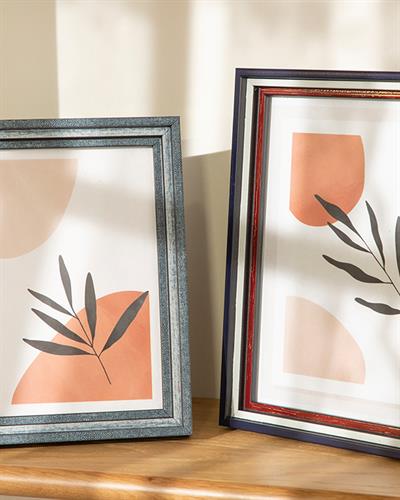 Rhonda Рамка Морско Синьо - Светло Кремаво - Червено, 15 X 21 Cm