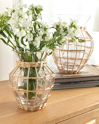 Rhonda Ваза Стъкло 19,5x19,5x24 см Прозрачен