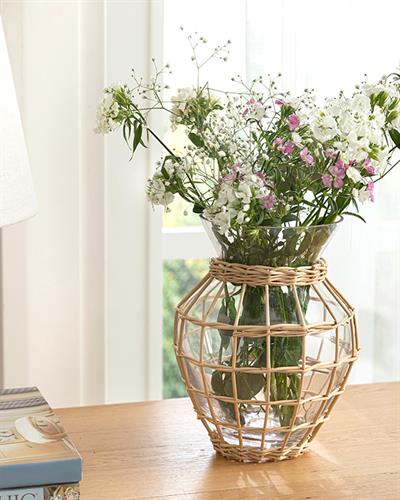 Rhonda Ваза Стъкло 19,5x19,5x24 см Прозрачен