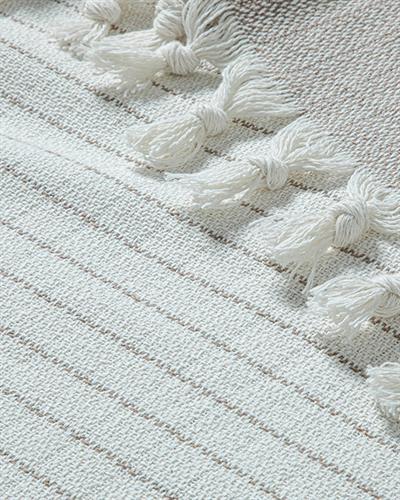 Rhys Покривка За Легло К Двоен Размер, Тъкан, Бежово, 240 X 260 Cm