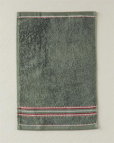 Rhys Кърпа За Ръце С борд Памучен 30x45 см Зелен