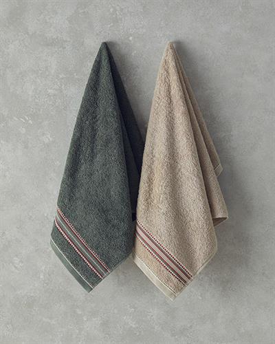 Rhys Кърпа За Лице С борд Памучен 50x80 см Зелен