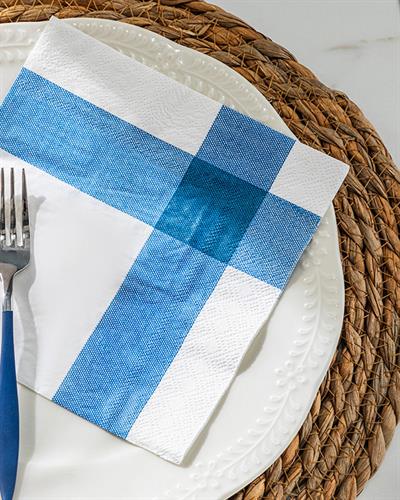 Ribbon Хартиени Салфетки 20 бр. Хартия 33x33 см Син