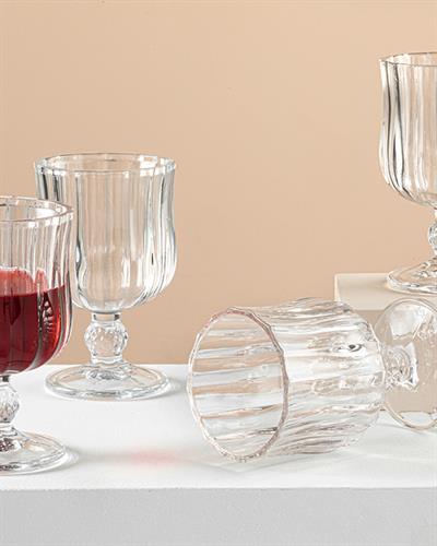 Ricco Чаша 4 Бр., Стъкло, Прозрачен, 165 Ml