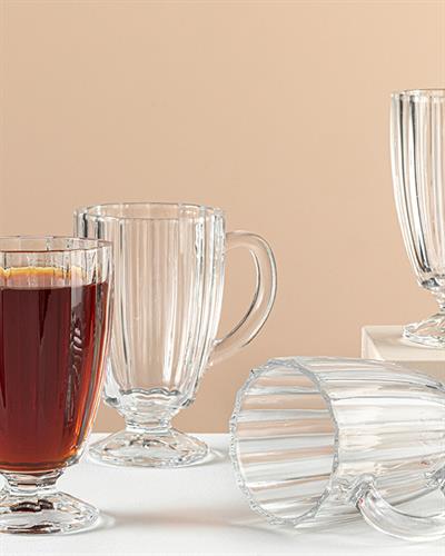 Ricco Чаша Комплект за закуска 4 части Стъкло 160 мл Прозрачен