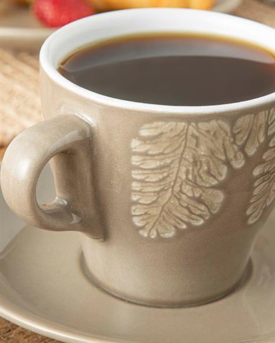 Rila Комплект Чаени Чаши 4 Бр. За 2 Души, Stoneware, Бежово-Зелено, 250 Ml