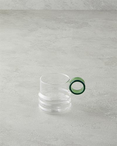 Ring Borosilicate Glass Cup 200 ml Green
