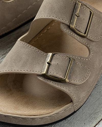 Rita Artificial Leather Women Sandals 36 Beige