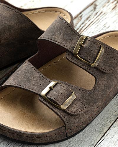 Rita Artificial Leather Women Sandals 38 Brown