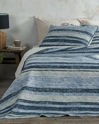 River Покривка За Легло Комплект King Size, Многофункционално, Синьо, 240 X 220 Cm