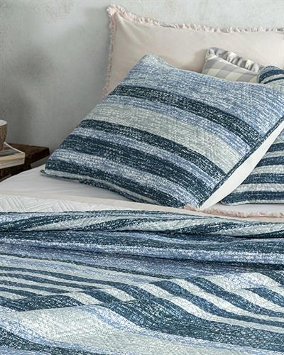 River Покривка За Легло Комплект King Size, Многофункционално, Синьо, 240 X 220 Cm