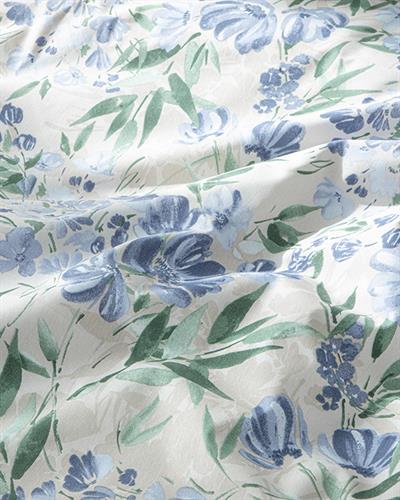 Romantic Bloom Спално Бельо Компле Двоен Размер, Лесно За Гладене, Синьо, 200 X 220 Cm