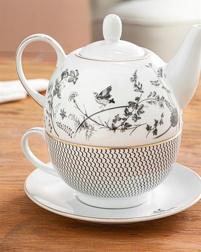 Romilly Porcelain Pot Set 480 ml+350 ml Black