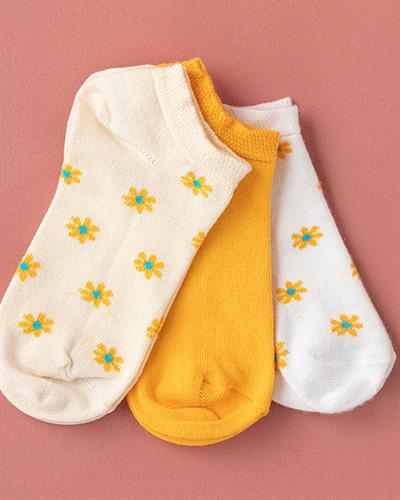 Romy Чорапи Дамски 3 Бр., Памучен, Екру-Бяло, 36-40