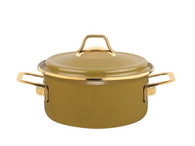 Rona ТЕНДЖЕРА Затворен Емайлиран 18 cm Kiwi Green