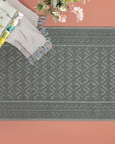 Ronita Килим Памучен, Сиво, 50 X 80 Cm