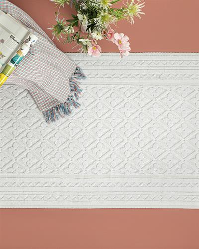 Ronita Килим Памучен, Бяло, 50 X 80 Cm