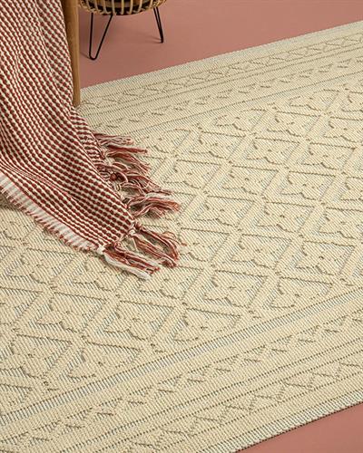 Ronita Килим Памучен, Кремово, 50 X 80 Cm