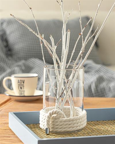 Rope Ваза Бежово, 12 X 12 X 15 Cm