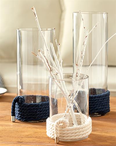 Rope Ваза Бежово, 12 X 12 X 15 Cm