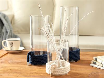 Rope Ваза Бежово, 12 X 12 X 26 Cm