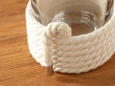 Rope Ваза Бежово, 12 X 12 X 26 Cm