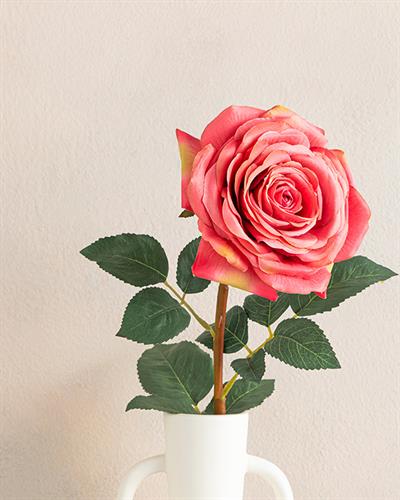 Rosalie Една Клонка Изкуствено Цвете Пластмасов, Розово, 65 Cm