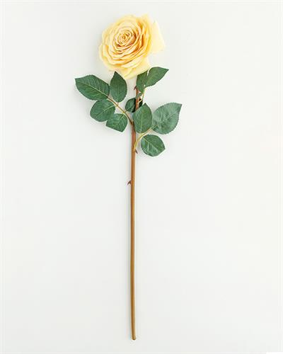 Rosalie Една Клонка Изкуствено Цвете Пластмасов, Жълто, 65 Cm