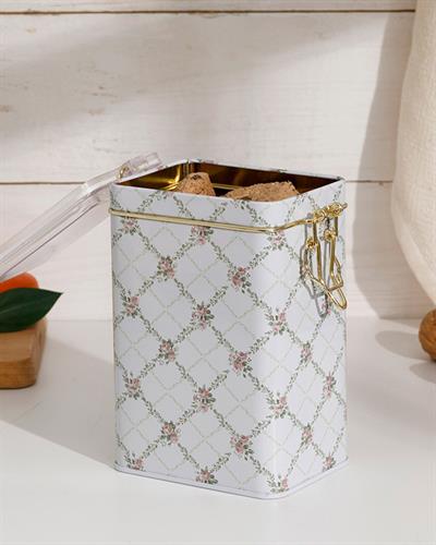 Rosalinda Кутия За Съхранение Правоъгълен Метал 15,0x7,5x10,0 см Розов - Бял