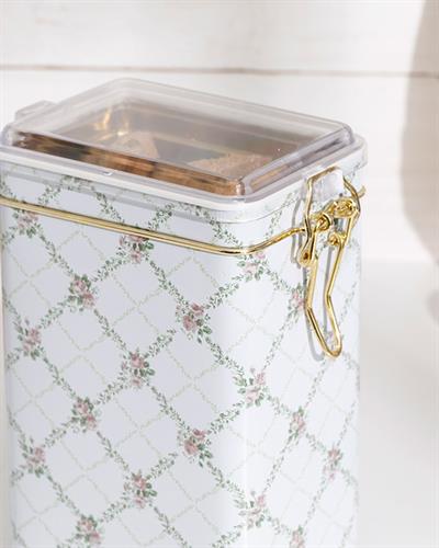 Rosalinda Кутия За Съхранение Правоъгълен Метал 15,0x7,5x10,0 см Розов - Бял