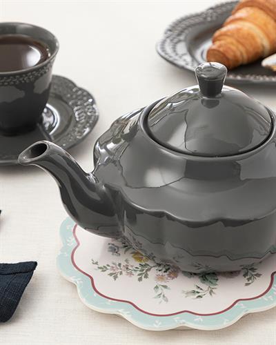 Rosalinda 3 Подложка За Топло Сервиране Меламин 21 см Бял - Син