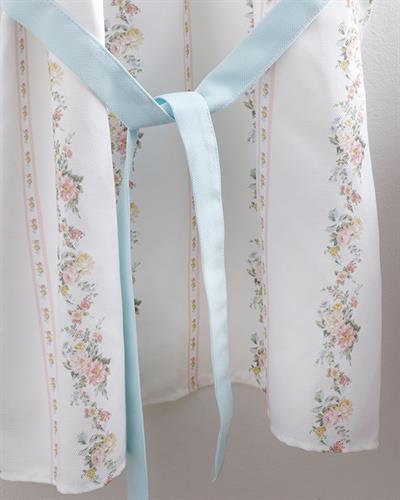 Rosalinda Кухненска Престилка С волан Полиестер 80x85 см Бял - Син