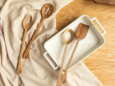 Rosary Комплект За Сервиранe 4 Бр., Орех, Кафяво, 29 Cm