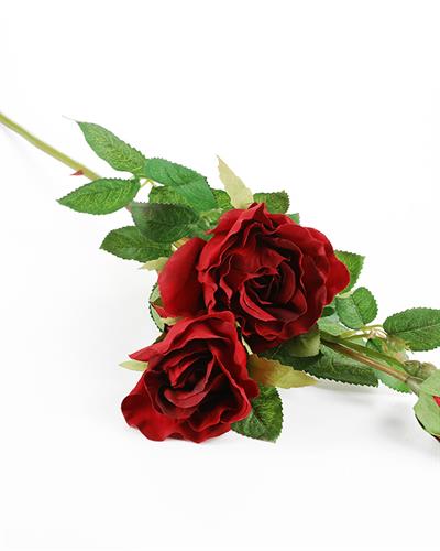 Rose Изкуствено Цвете Бордо Червено, 74 Cm