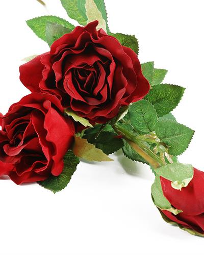 Rose Изкуствено Цвете Бордо Червено, 74 Cm