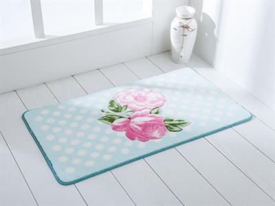 Rose And Dots ПОСТЕЛКА ЗА БАНЯ Отпечатано 57x100 cm Turquoise