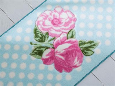 Rose And Dots ПОСТЕЛКА ЗА БАНЯ Отпечатано 57x100 cm Turquoise