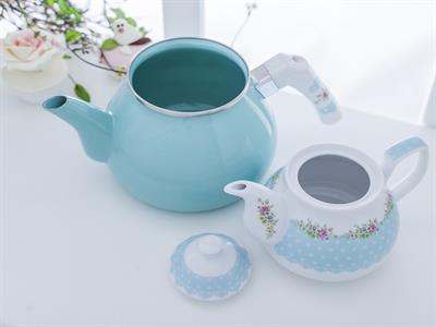 Rose And Lace ЧАЙНИК Емайлиран . Mint