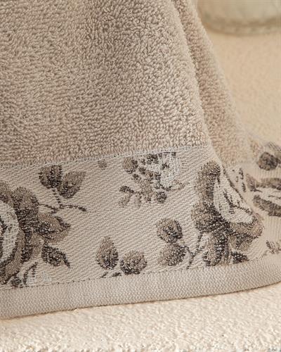 Rose Belle Хавлии За Ръце С Бордюр, Светло Бежово, 30 X 40 Cm
