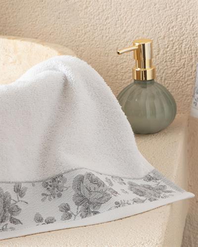 Rose Belle Кърпа За Ръце С борд 30x40 см Бял