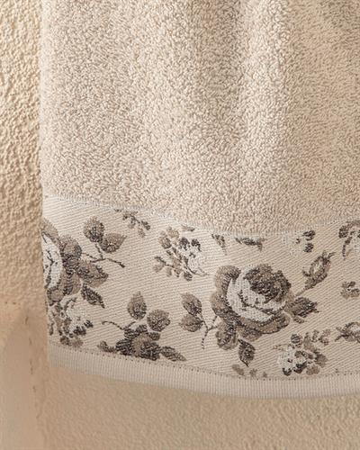 Rose Belle Кърпа За Лице С борд 50x76 см Светлобежов
