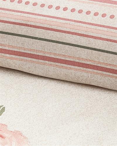 Rose Bouquet Спален Комплект Единичен Лесно за гладене 160x220 см Розов