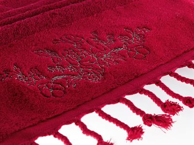 Rose Coquette ХАВЛИЯ ЗА ЛИЦЕ Бродирани 50x80 cm Claret Red
