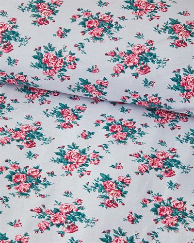 Rose Harmony Спален Комплект Единичен Памучен 160x220 см Син