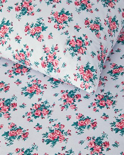 Rose Harmony Спален Комплект Двоен Памучен 200x220 см Син