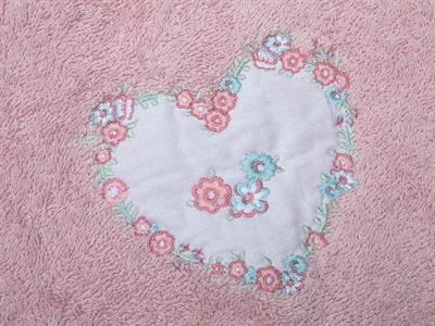 Rose Heart ХАВЛИЯ ЗА ЛИЦЕ Бродирани 50x80 cm Pink