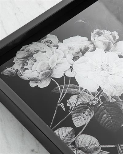 Rose İn Black Декоративна Табла Черно, 35 X 35 Cm