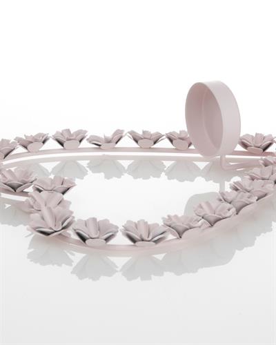 Rose Love Свещник Метал 23,5x7x25,5 cm Светлорозов