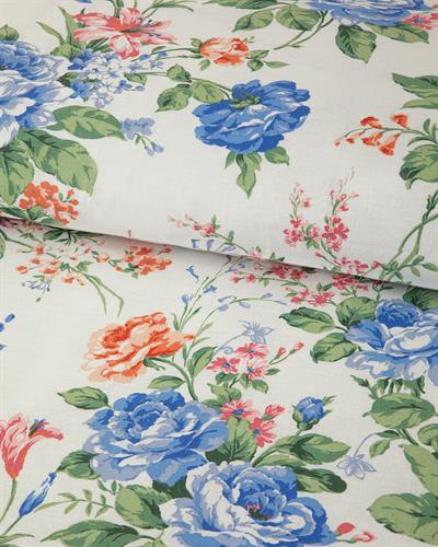 Rose Romance Спален Комплект Двоен Памучен 200x220 см Син