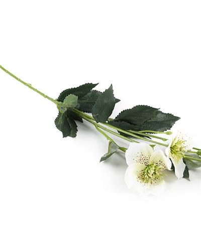Rose Spray Изкуствено Цвете 72 см Бял
